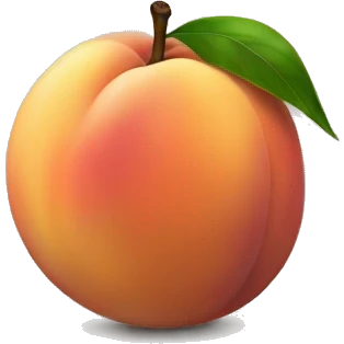 black colored peach emoji