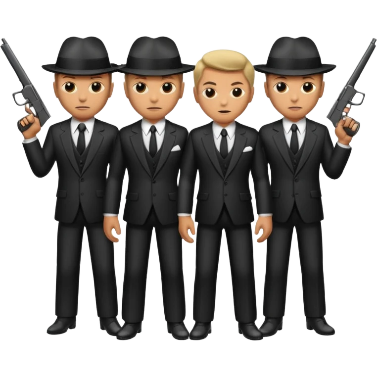 4 mafia members guns emoji
