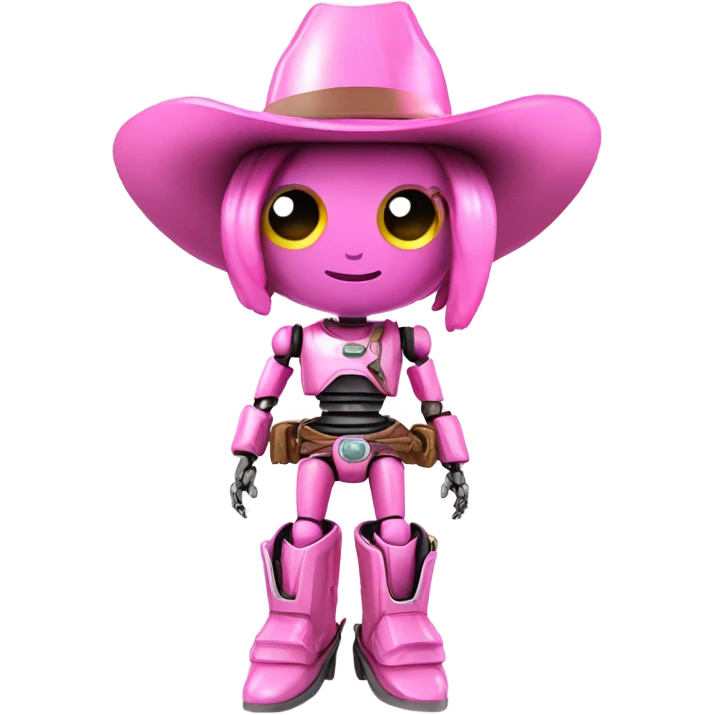 Pink cowgirl bots emoji