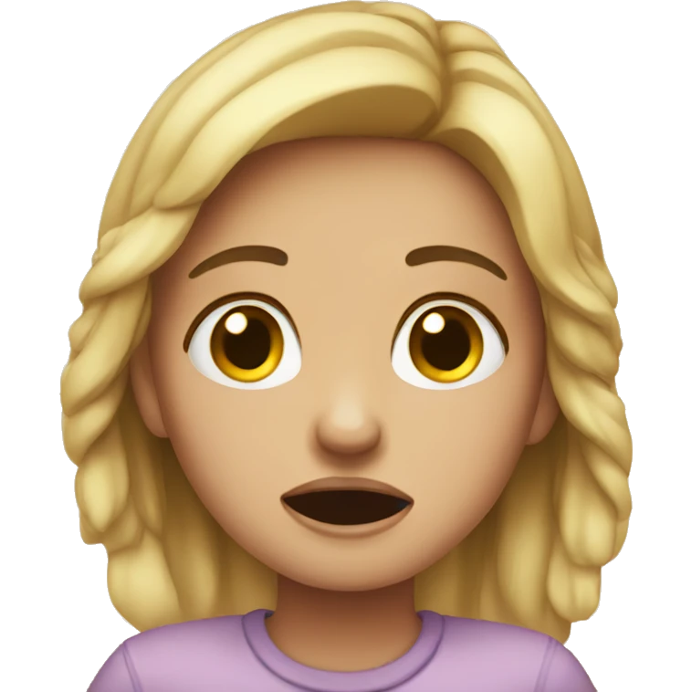 Girl cry emoji