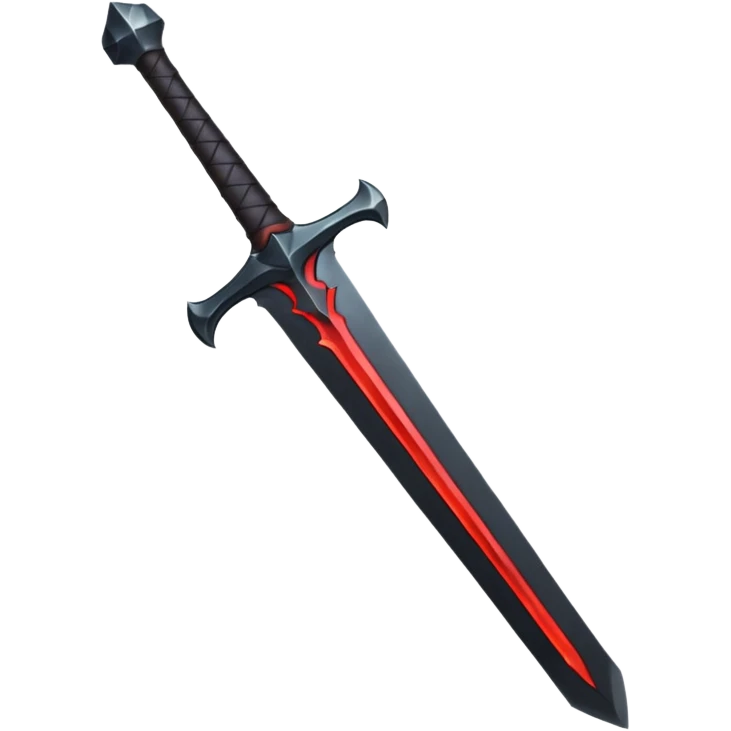 iOS emoji, minimal dark sword, flat design, fantasy emoji