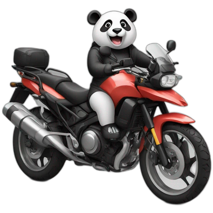 Panda auf motorrad emoji