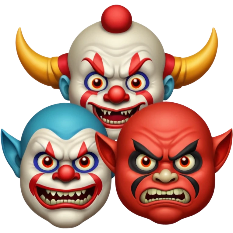 These three emojis in one 🤡👺👹 emoji