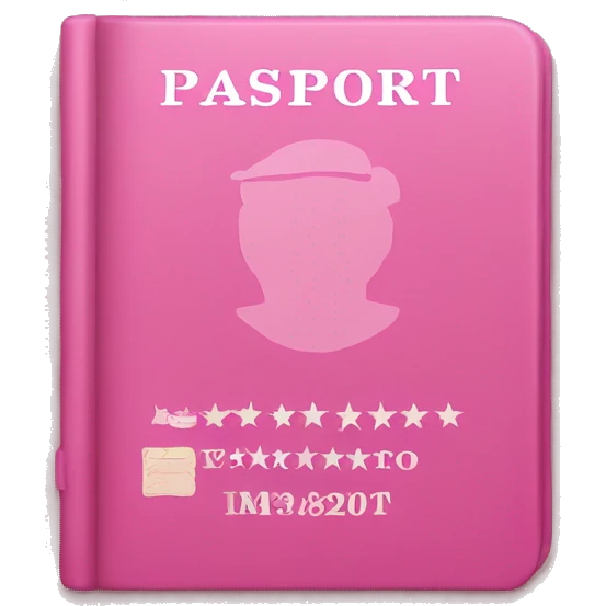Pink American passport  emoji