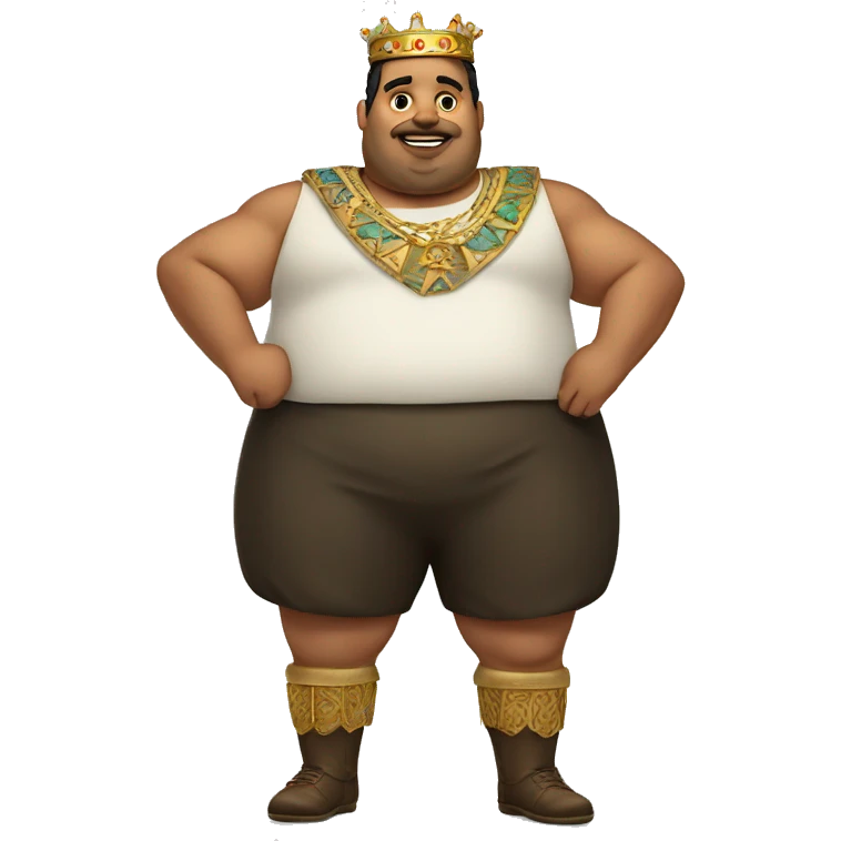 Fat short king Hispanic (make the emoji have legs included) emoji