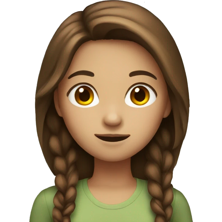 girl with brown hair emoji