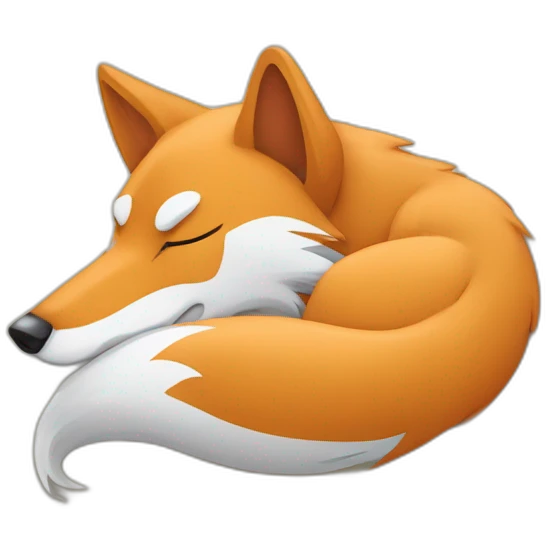 Un loup qui dort avec un renard  emoji
