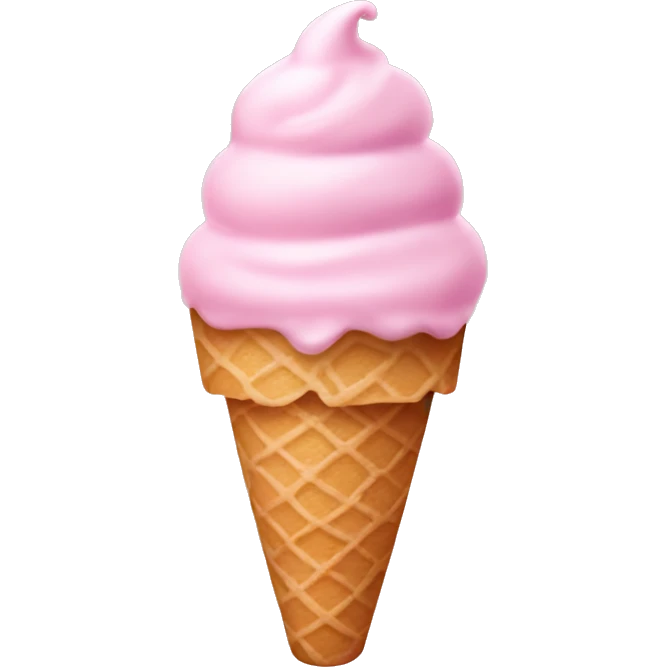 pastel pink ice cream emoji