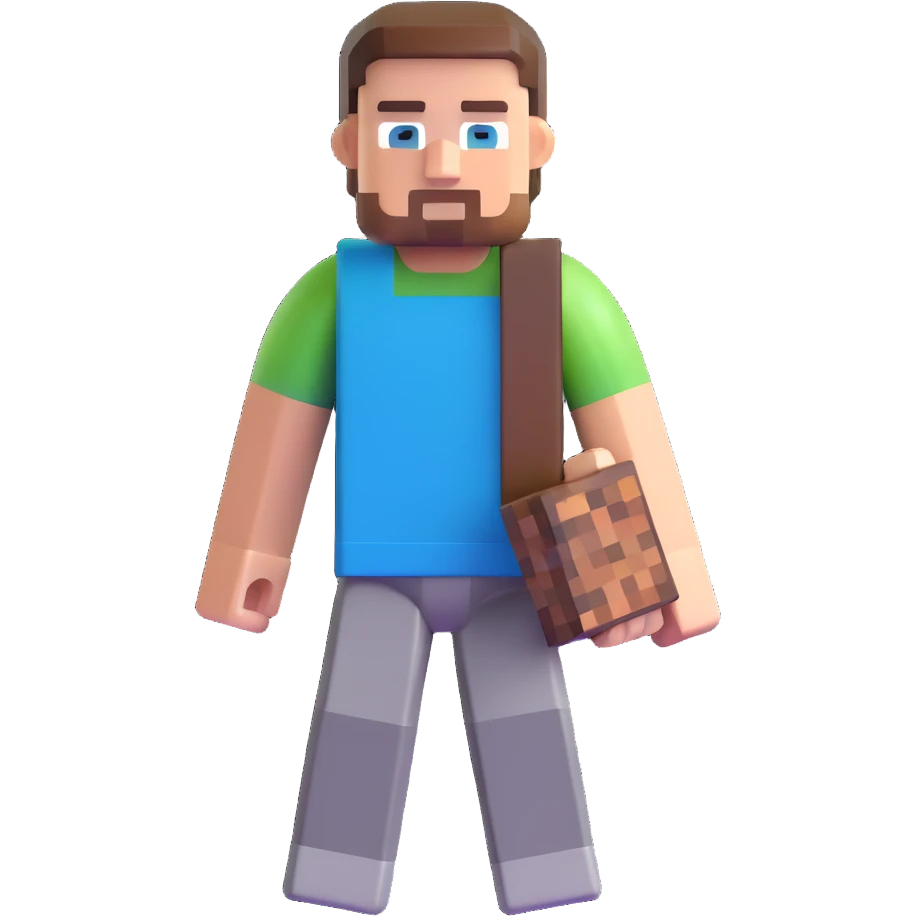 Minecraft Steve character emoji