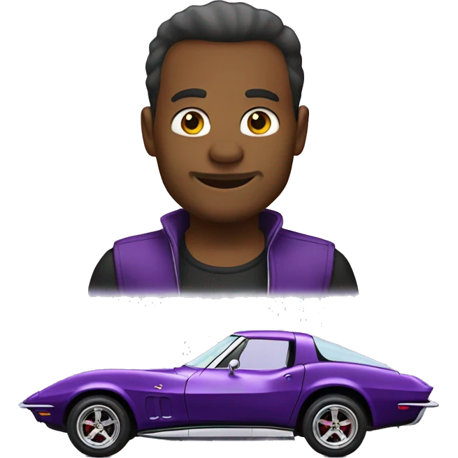 Purple corvette emoji