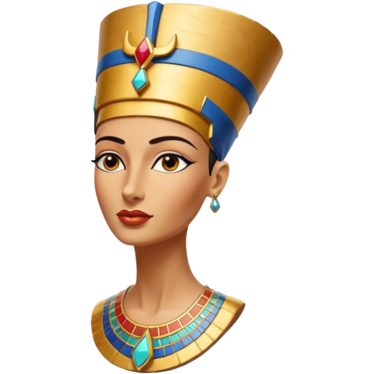 Bust of Nefertiti, no face emoji