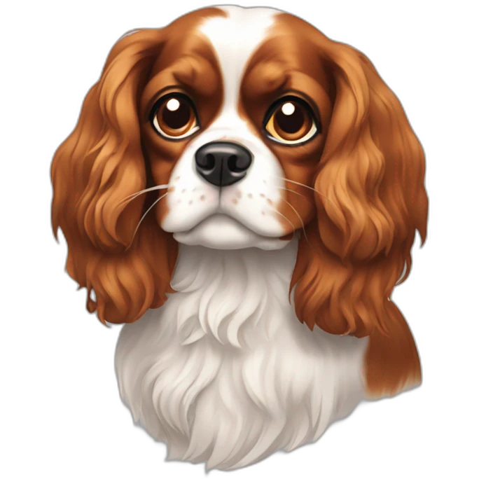 Dog cavalier King Charles spaniel emoji