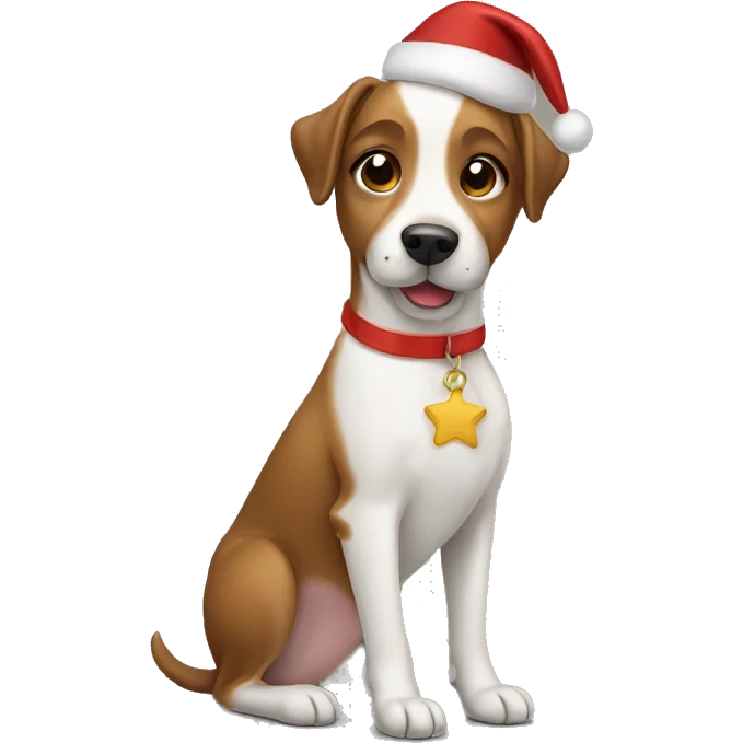 Cristmas dog emoji