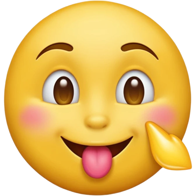 Classic yellow emoji blowing kiss with puckered lips emoji