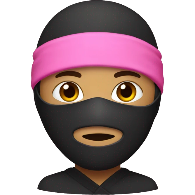 ninja with a pink mask emoji
