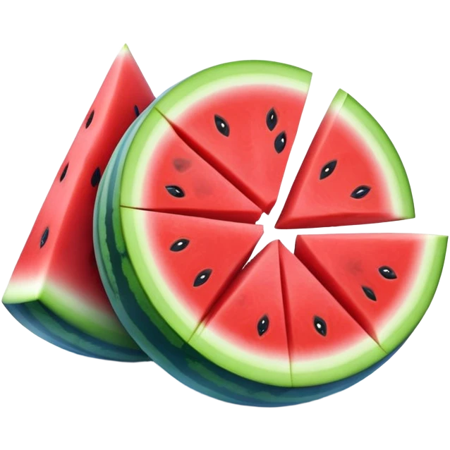 blue fruit ninja cuts watermelon emoji