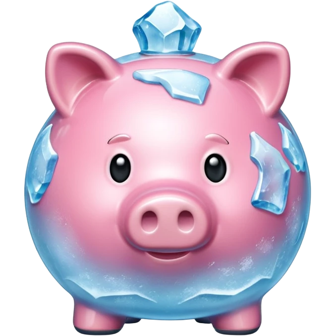  Piggy bank in ice texture emoji
