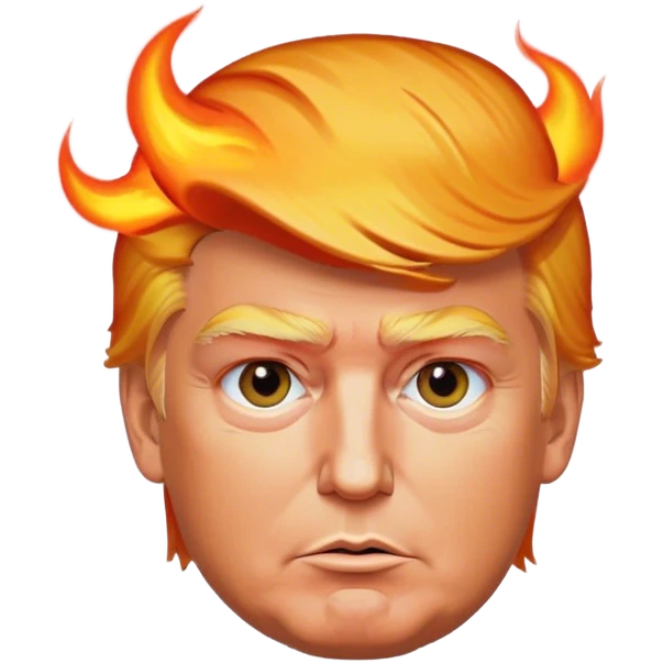 Donald Trump Flame hair emoji