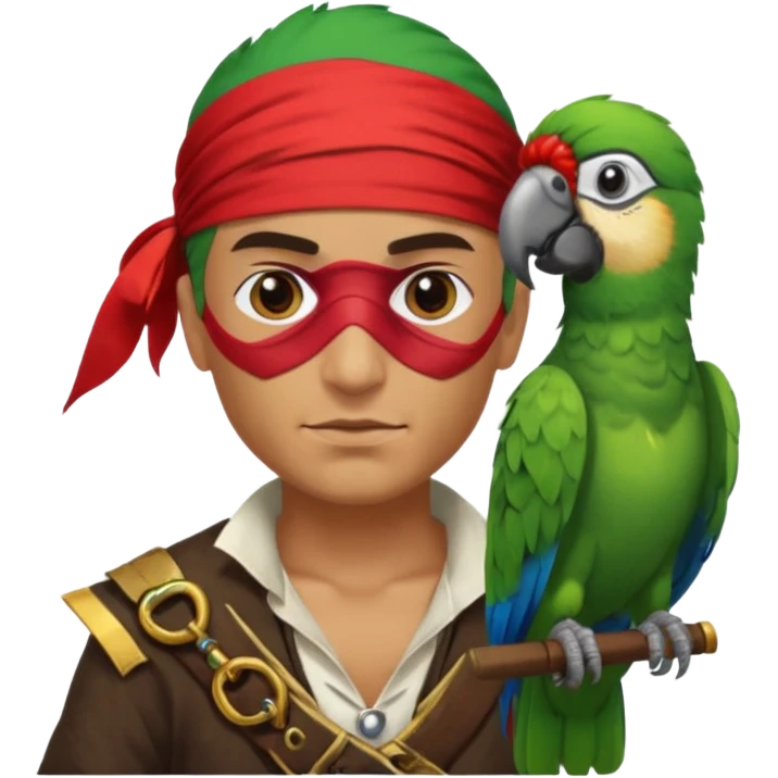 pirate and parrot emoji