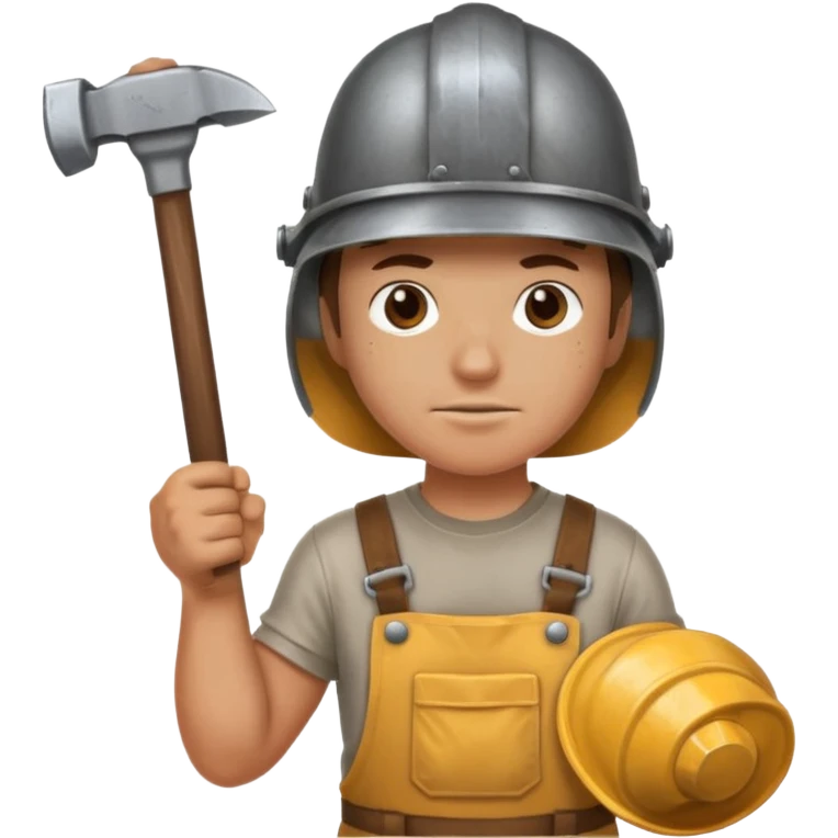 An emoji representing the ironman challenge for an Albion Online mmorpg player who crafts everything themselves the hard way, and does not buy or sell items in-game. emoji
