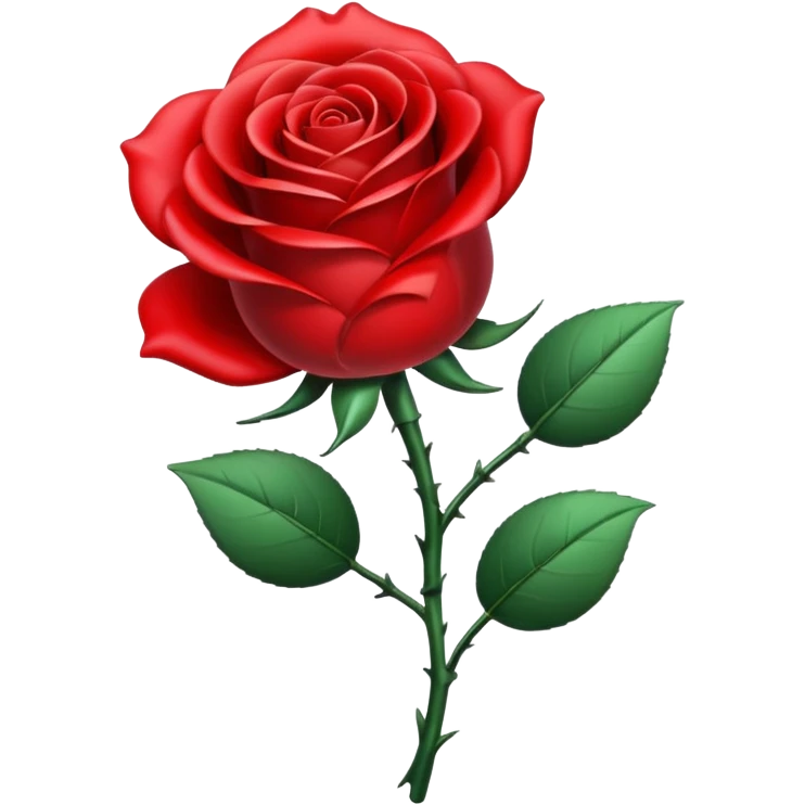 metal rose, without green leaves, just flower emoji