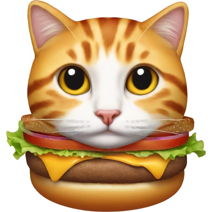 Burger on a cat emoji