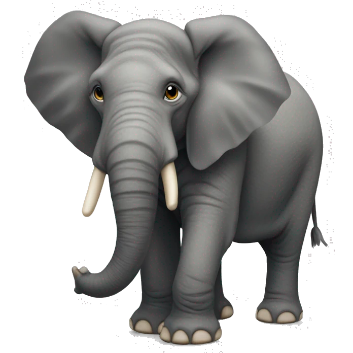 Éléphant sans trompe emoji