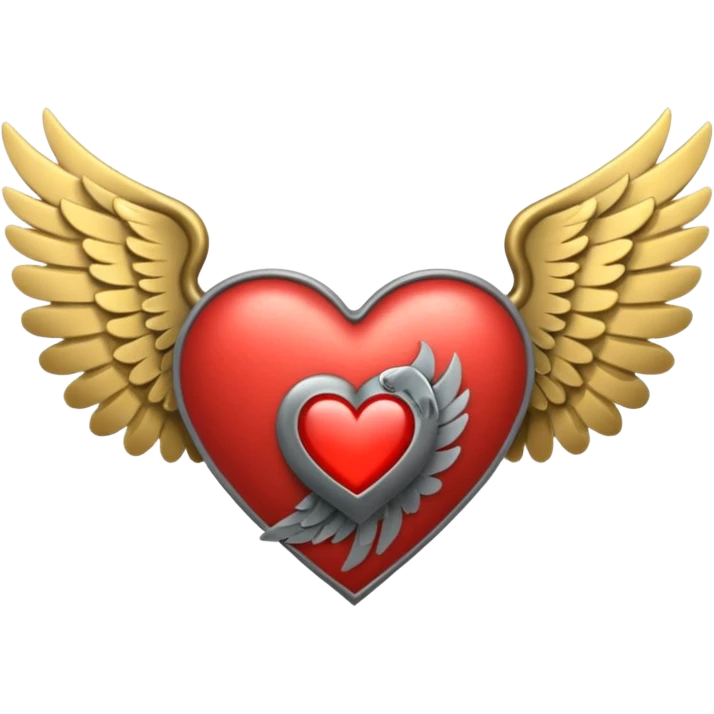 grisgray heart with wings  emoji