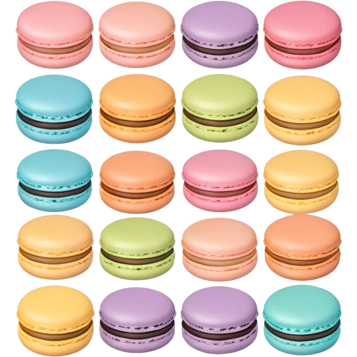 macaroons with pastel colors  emoji