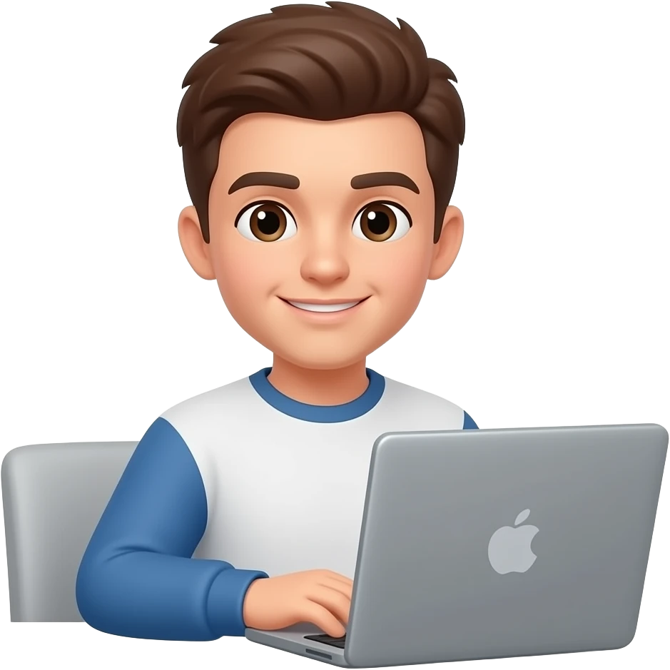 a 27 year old boy with a laptop emoji