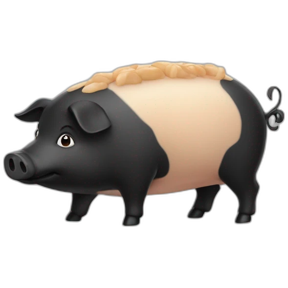 Cochon d'inde noir emoji