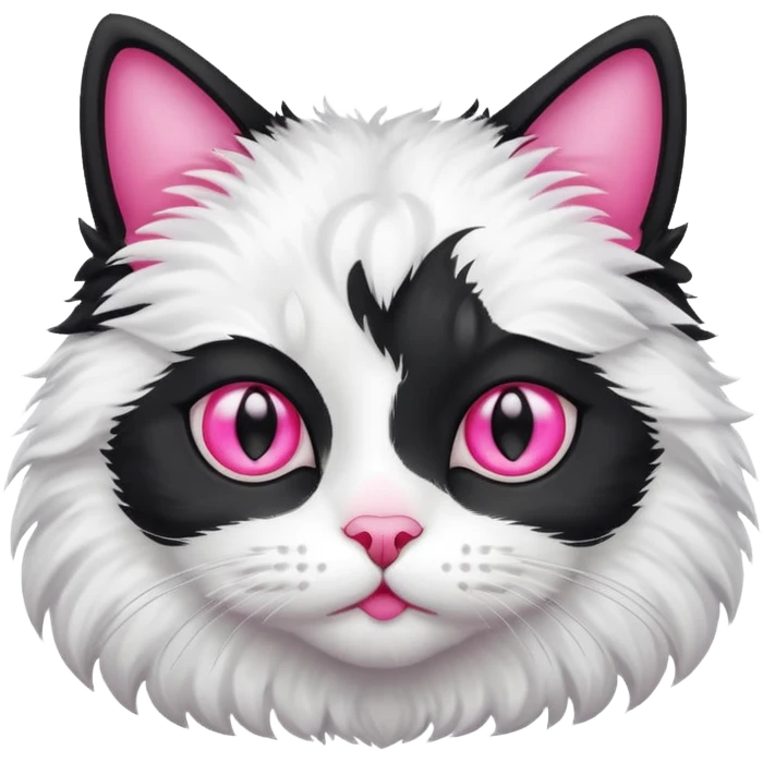 Gato blanco y negro emoji
