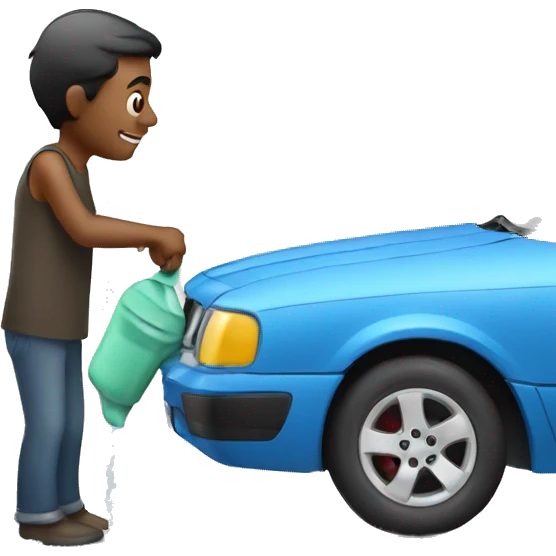 man washing a car emoji