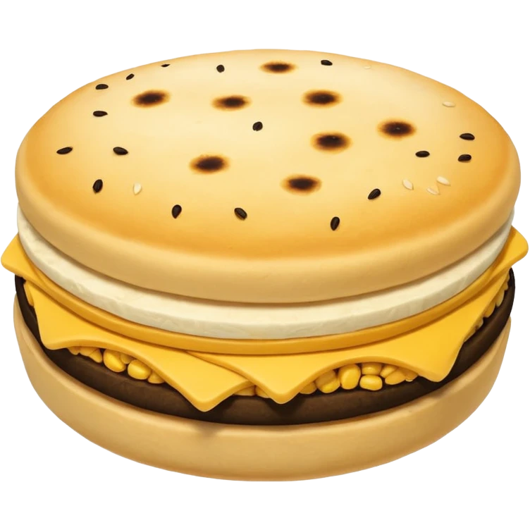 An arepa is a round, flat cake made from ground corn. It can be a simple side dish eaten with meals or a main dish when it's cut open and stuffed with a wide variety of fillings. Common fillings include shredded chicken and avocado, cheese, black beans, or meat.  emoji