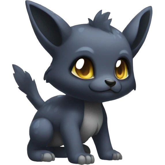 Cute cool dark animal hybrid Fakemon full body emoji