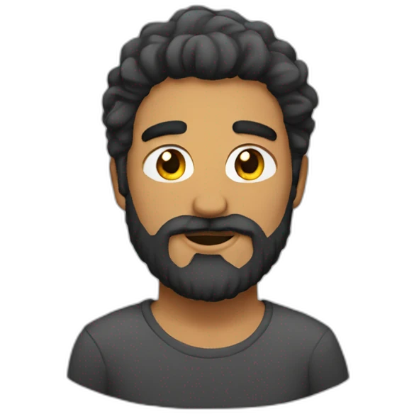 persona con barba emoji