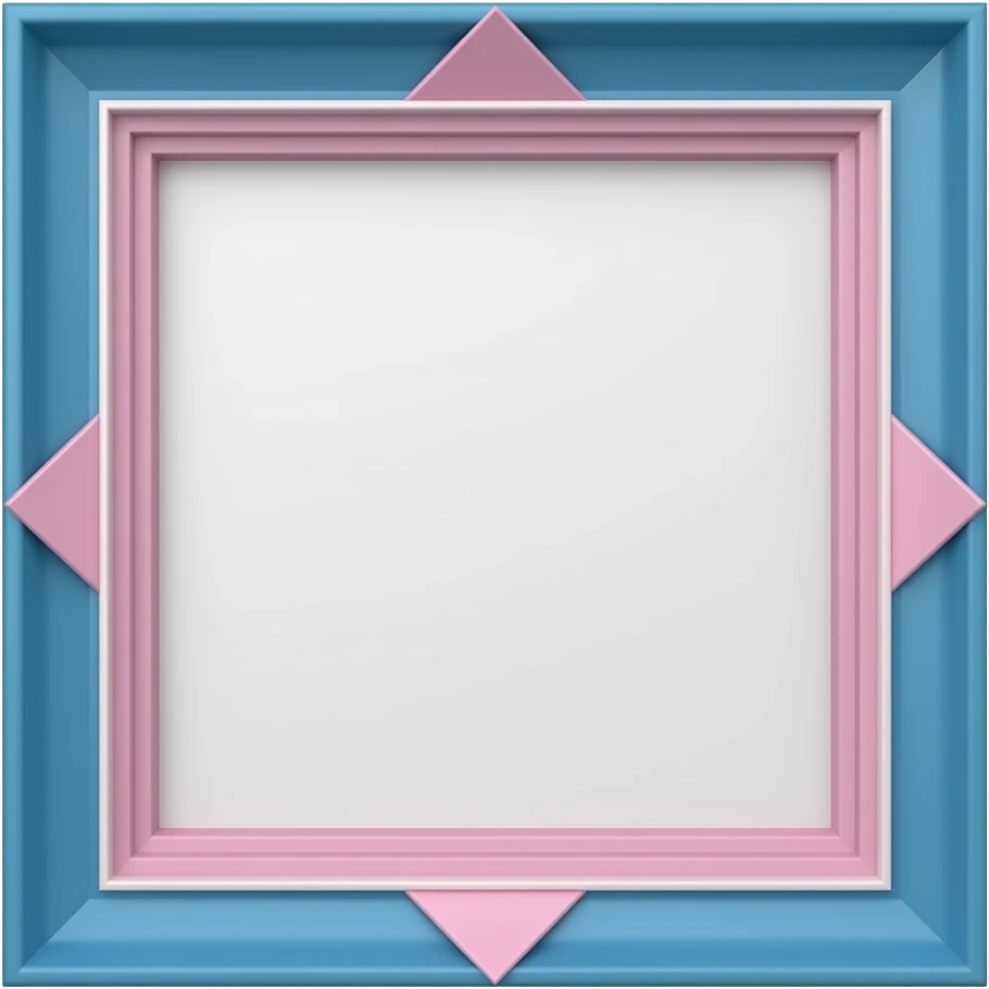 blue pink  wall frame inspired by Barbie colour palette emoji