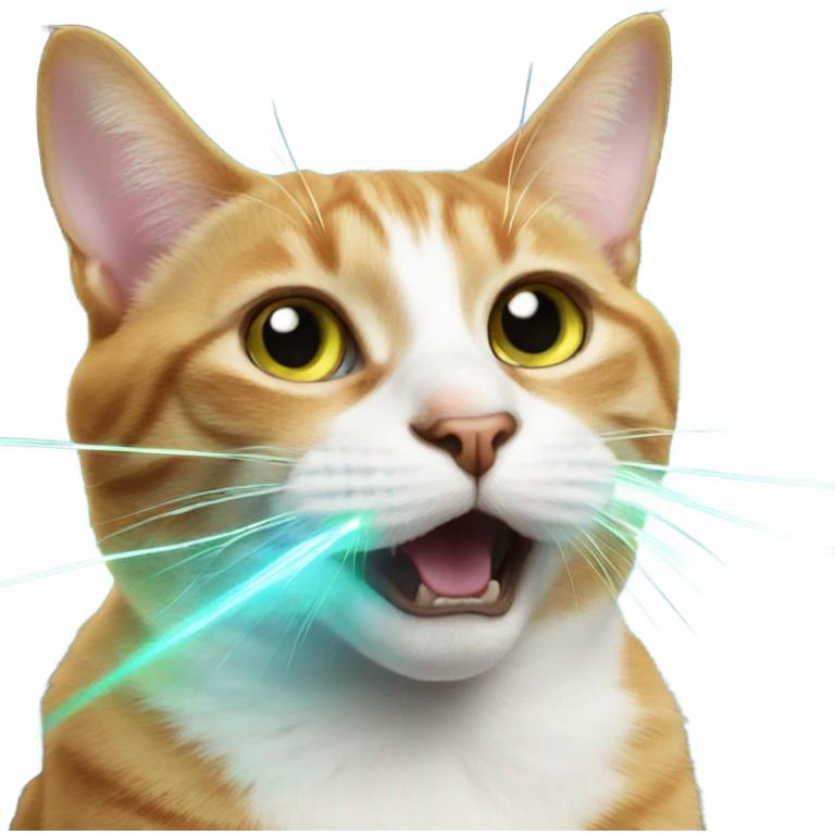 Cat with lasers emoji