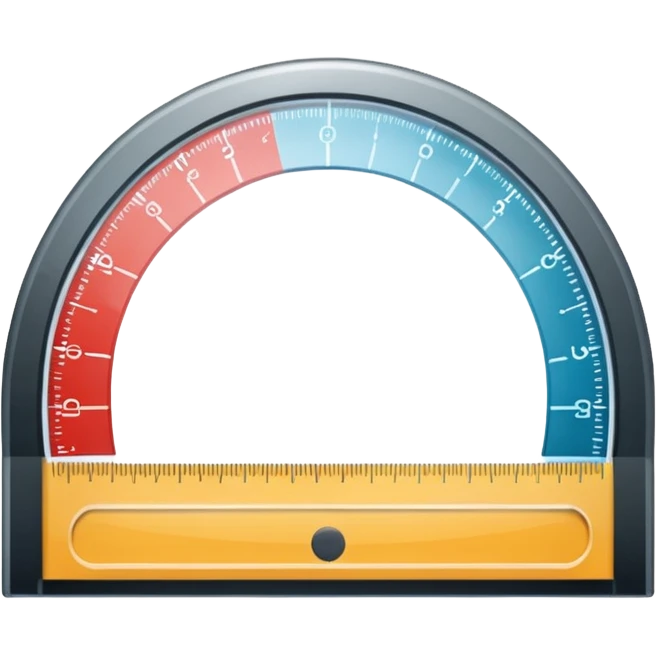 "📏" This emoji is for ruler. Then make an emoji for protractor. Which is real emoji type like the give emoji
