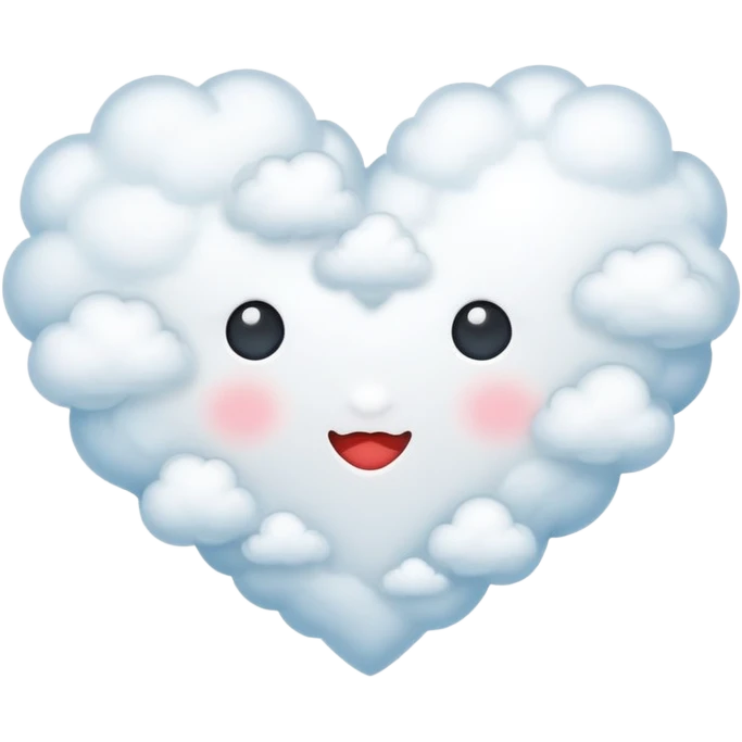 heart made from cloud emoji