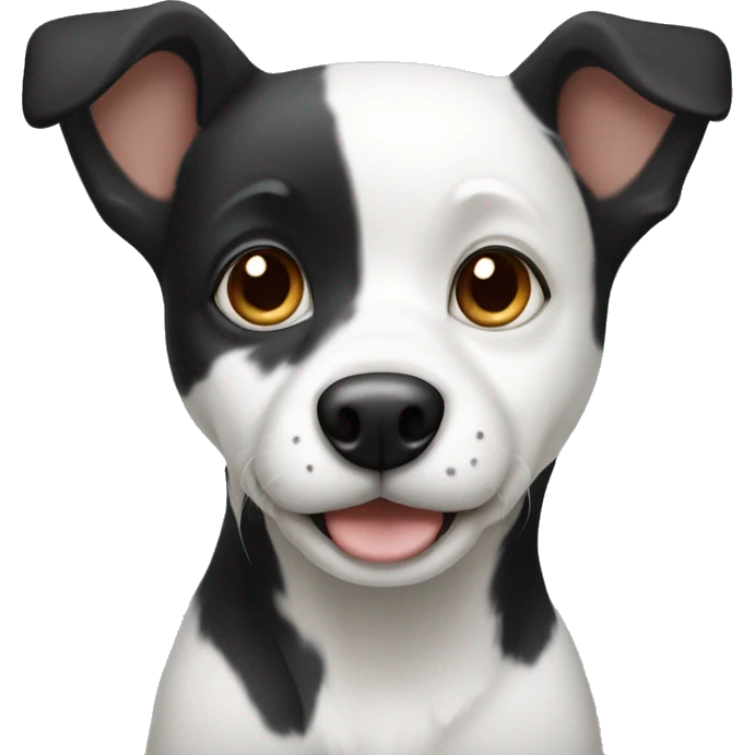 Black and white dog  emoji