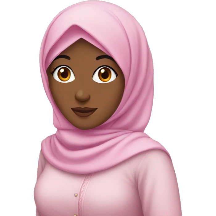 Pink themed Hijabi  emoji