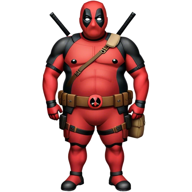 Fat Deadpool full body emoji