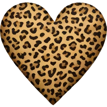 Leopard print heart emoji