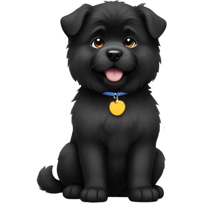 black chowchow puppy emoji
