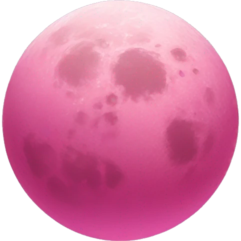 Pink moon emoji