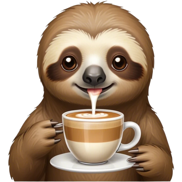 Sloth drinking a latte  emoji