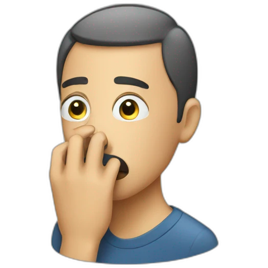 person sniffing emoji