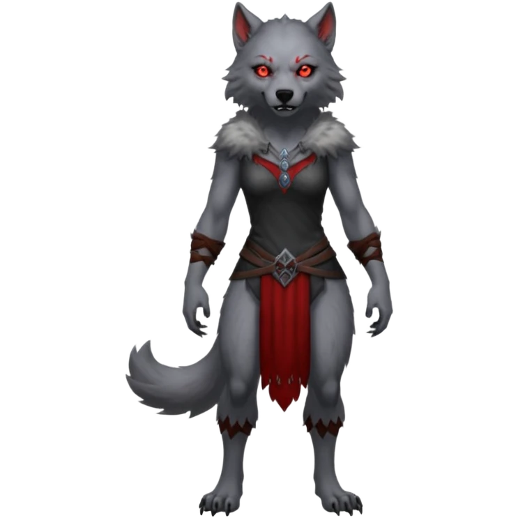 ESO Female werewolf full body emoji