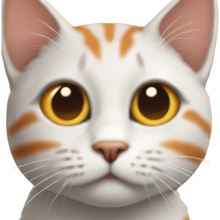 Gato naranja de rayas y gordo emoji
